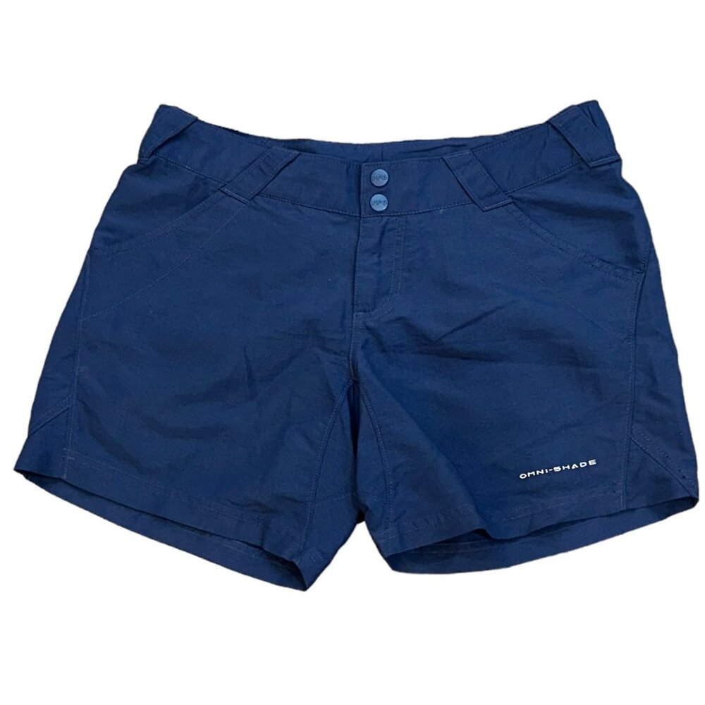 Columbia Coral‎ Point PFG Omni-Shade Blue Nylon 6" Fishing Shorts Size Small UFP